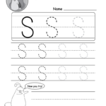 Lowercase Letter "S" Tracing Worksheet   Doozy Moo For Letter S Tracing Worksheets