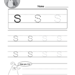 Lowercase Letter "S" Tracing Worksheet   Doozy Moo With Free Printable Letter S Tracing Worksheets