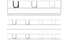 Lowercase Letter "U" Tracing Worksheet - Doozy Moo with regard to Tracing Letter U Worksheets For Kindergarten