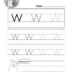 Lowercase Letter "W" Tracing Worksheet   Doozy Moo Within Letter W Tracing Worksheet