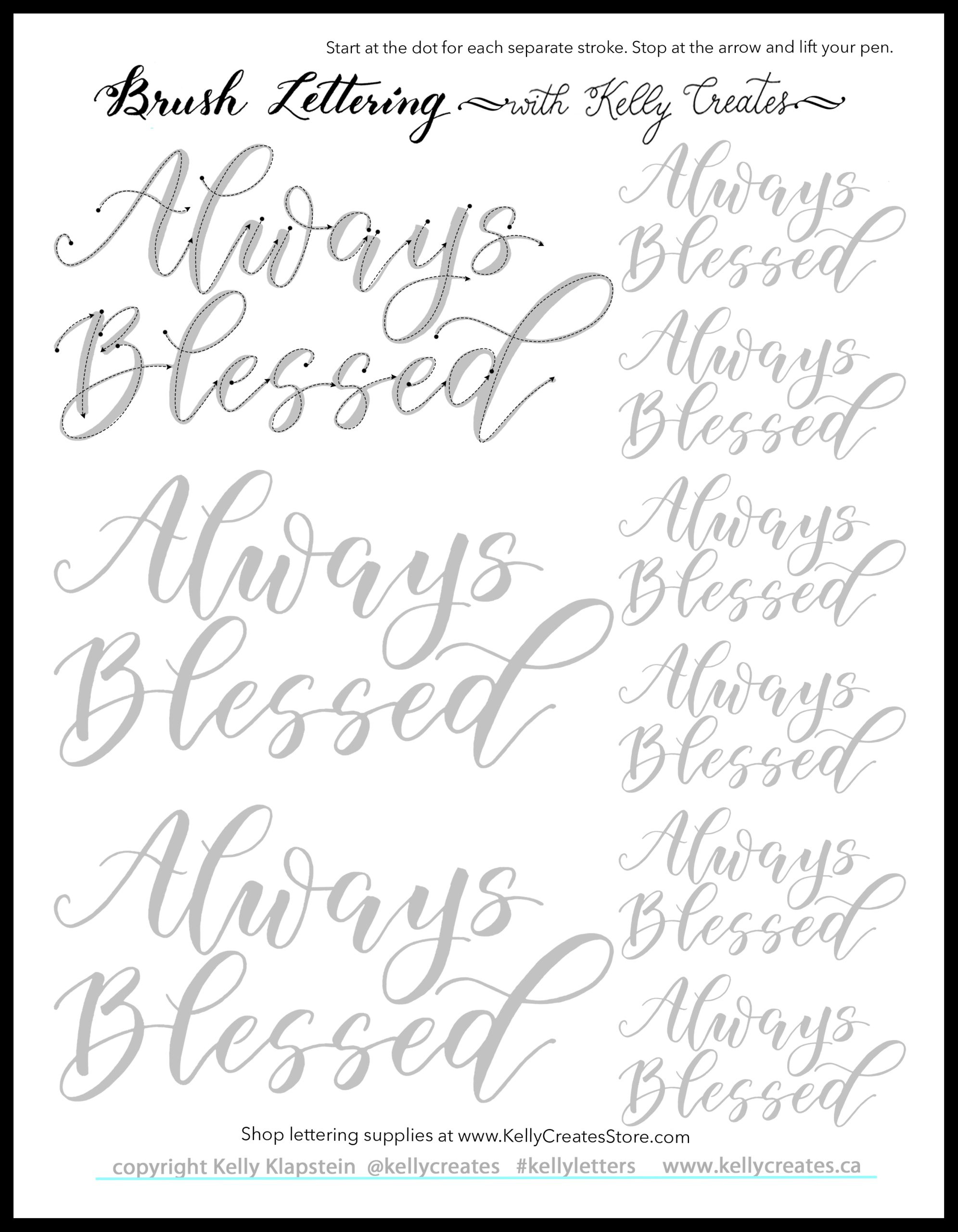 Magic Monday – Freebie Calligraphy Worksheet – Kelly Creates within Free Letter Tracing Worksheets Calligraphy