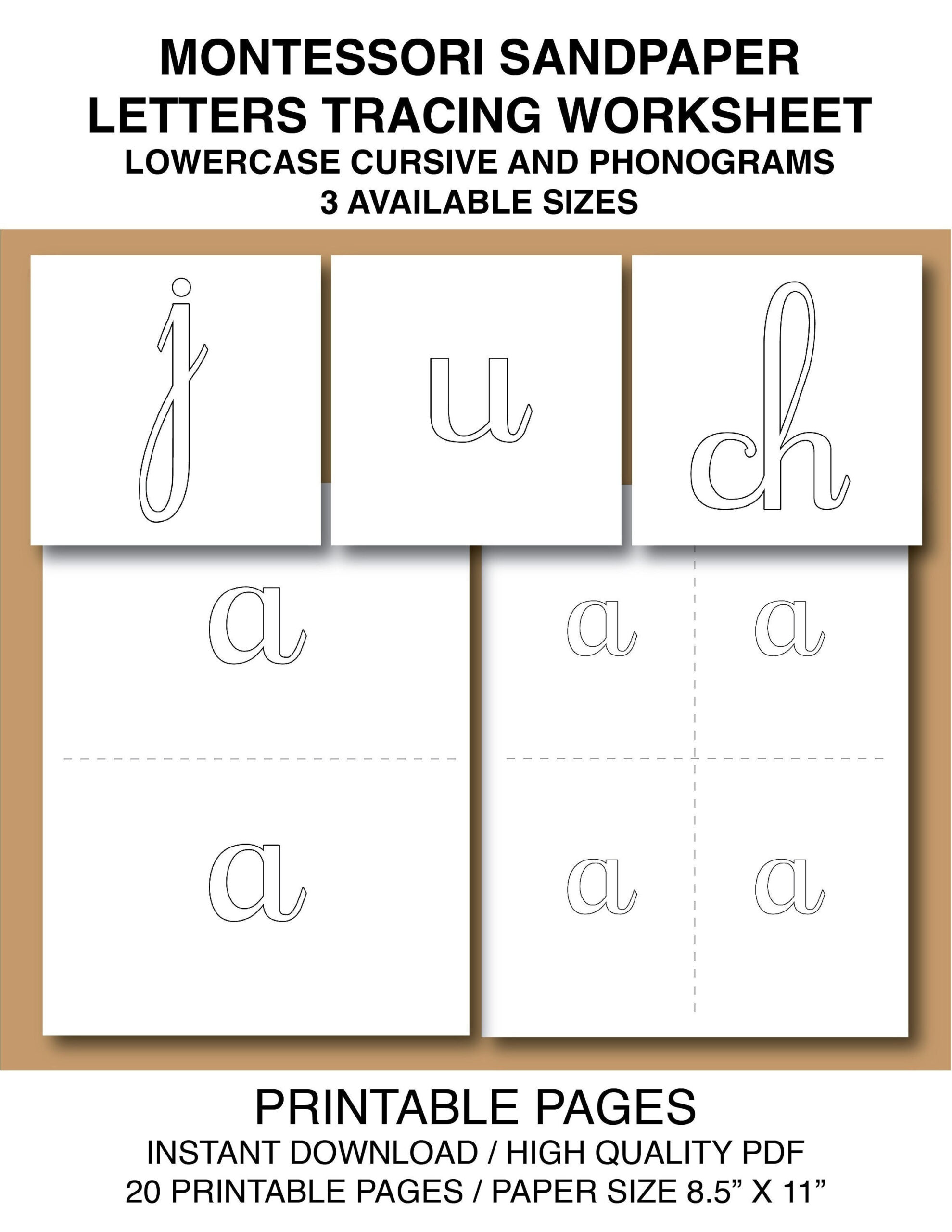 Montessori Sandpaper Letters Tracing Worksheets - Etsy within Montessori Letter Tracing Worksheets