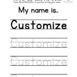 Name Tracing | Handwriting | Preschool | Tk | Kindergarten | Early Intended For Letter Tracing Name Worksheets