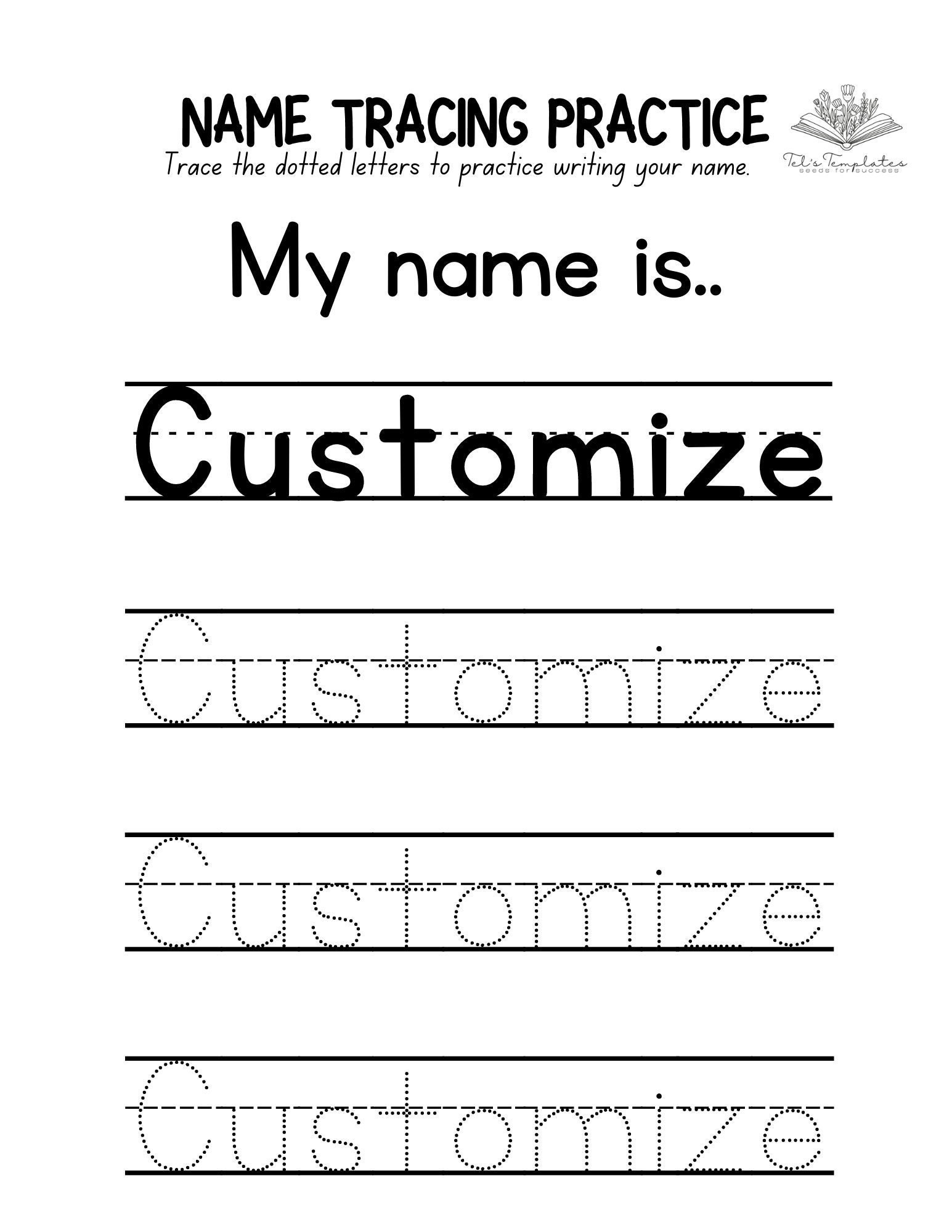 Name Tracing | Handwriting | Preschool | Tk | Kindergarten | Early intended for Letter Tracing Name Worksheets