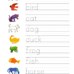 Penmanship And The Brown Bear Inside Tracing 3 Letter Words Worksheets