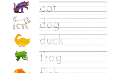 Penmanship And The Brown Bear pertaining to Three Letter Words Tracing Worksheets