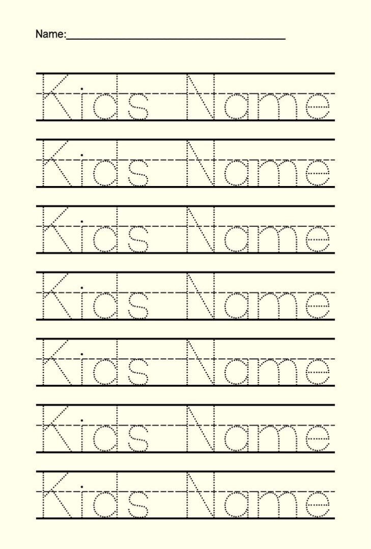 Name Letter Tracing Worksheets Free