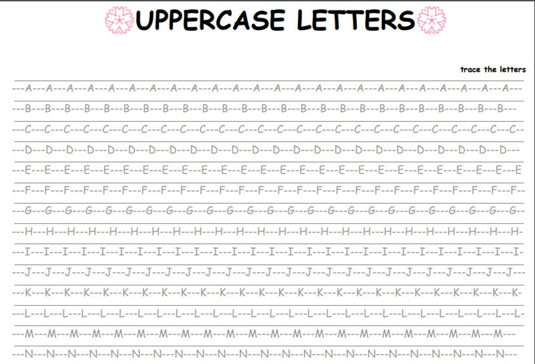 Printable Handwriting Worksheets - Uppercase And Lowercase Letter intended for Cursive Uppercase And Lowercase Letter Tracing Worksheets
