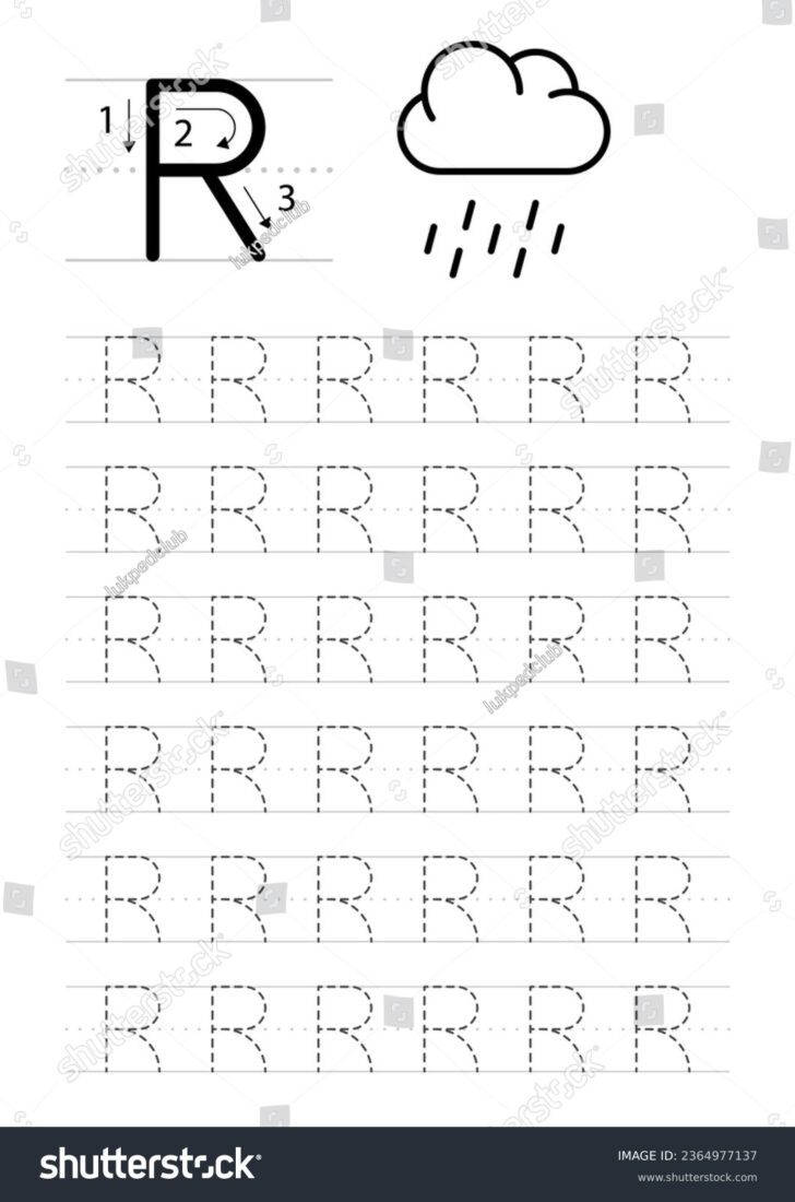 Letter R Tracing Worksheets Preschool