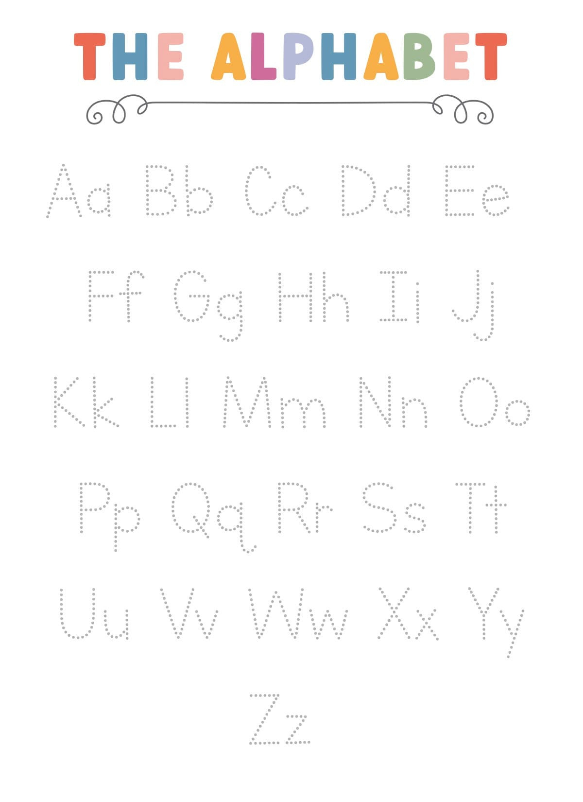 Printable Pre-K Alphabet Tracing Worksheet. Alphabet Practice inside Letter Tracing Worksheets Pre K