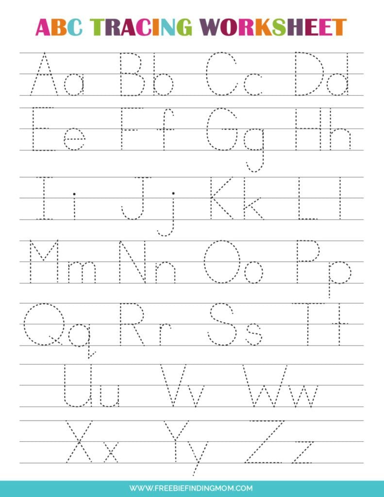 Printable Preschool Tracing Worksheets: Alphabet in Free Printable Preschool Letter Tracing Worksheets