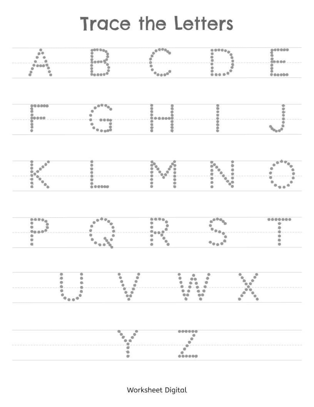 Printable Worksheets Trace The Letters Uppercase A - Z Preschool in Letter A To Z Tracing Worksheets