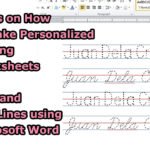 Steps On How To Make Personalized Tracing Worksheets With Blue And Red  Lines Using Microsoft Word Intended For How To Create Letter Tracing Worksheets In Word