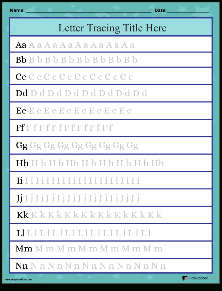 Letter Tracing Worksheets Make Your Own