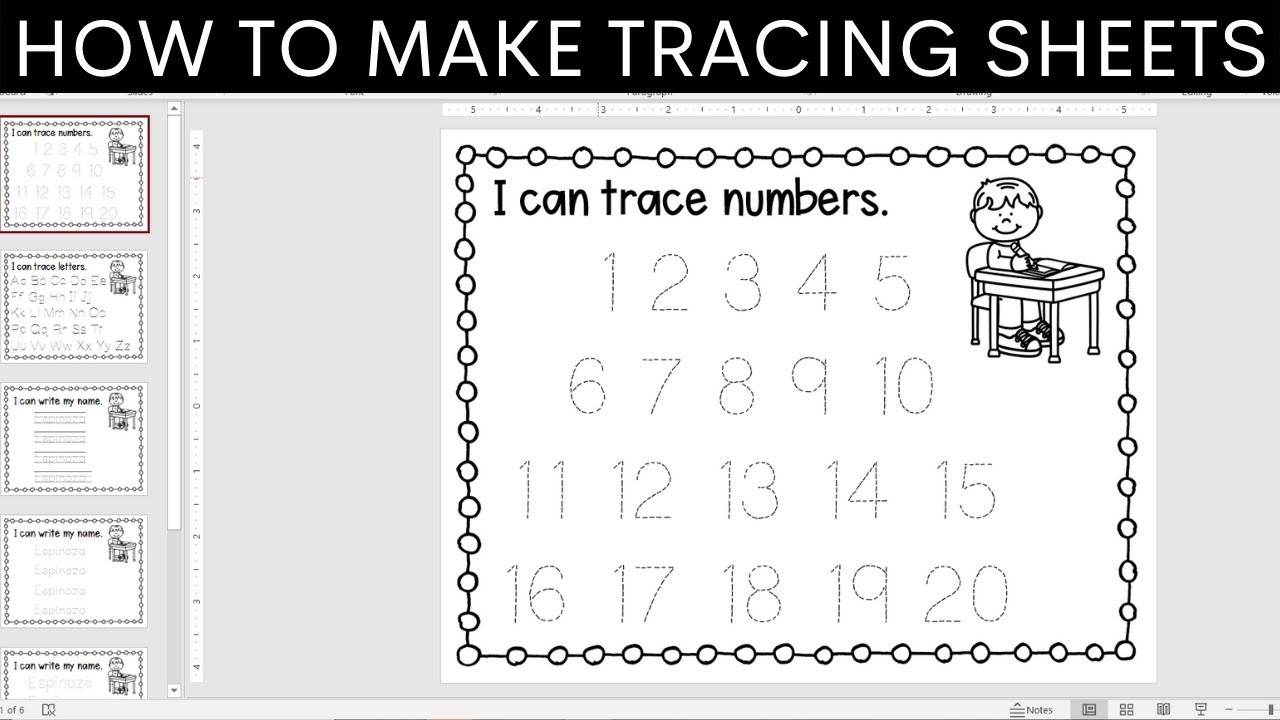 Teacher Powerpoint Tutorial: How To Make Your Own Tracing Worksheets &amp;amp; Download Free Tracing Fonts throughout How to Create Letter Tracing Worksheets