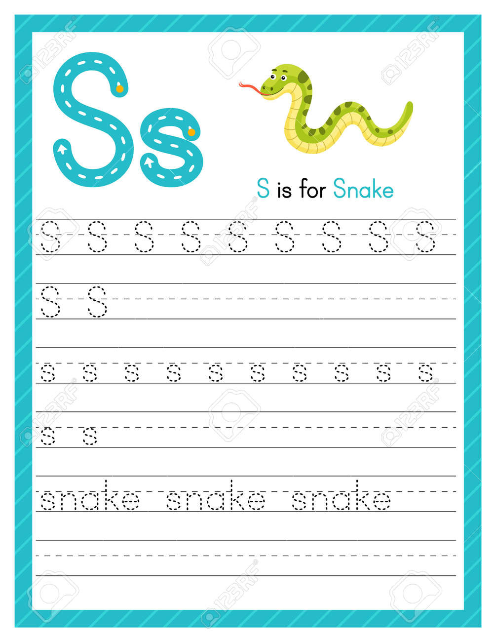 Trace Letter S Uppercase And Lowercase. Alphabet Tracing Practice with regard to Tracing Letter S Worksheets For Preschool
