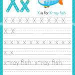 Trace Letter X Uppercase And Lowercase. Alphabet Tracing Practice With Letter Xx Tracing Worksheets For Kindergarten