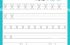 Trace Letter X Uppercase And Lowercase. Alphabet Tracing Practice with Letter Xx Tracing Worksheets For Kindergarten