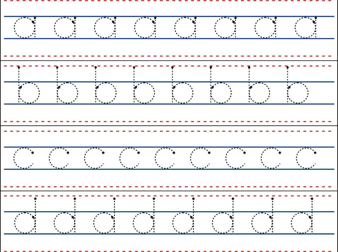 Tracin Strips Small Letters, A-Z in Montessori Letter Tracing Worksheets