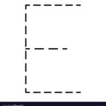 Tracing Alphabet Letter E Prewriting Dotted Line Vector Image Inside Tracing Of Every Letter Dotted Outline