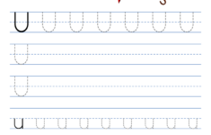 Tracing Alphabet Letters (Printable Handwriting Worksheets) – Free for Free Printable Letter U Tracing Worksheets