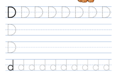 Tracing Alphabet Letters (Printable Handwriting Worksheets) – Free in Tracing Worksheets Letter D