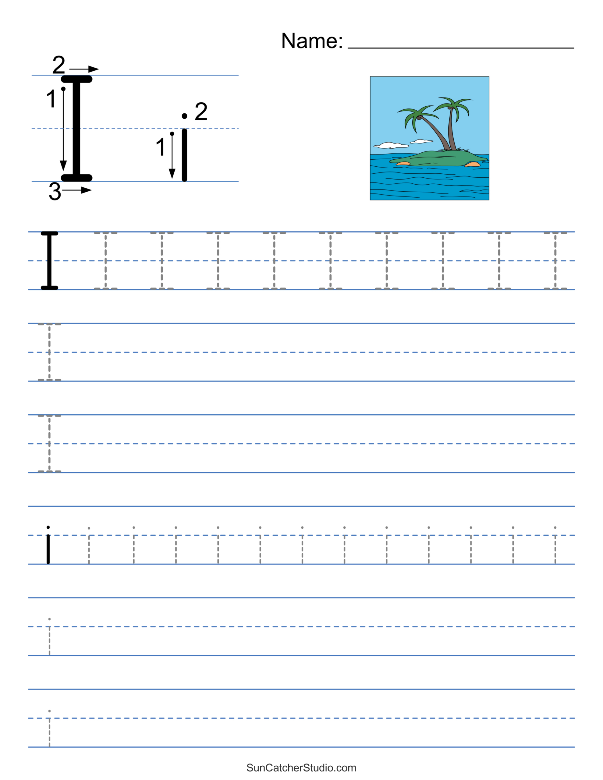Tracing Alphabet Letters (Printable Handwriting Worksheets) – Free pertaining to Letter Ii Writing And Tracing Worksheets