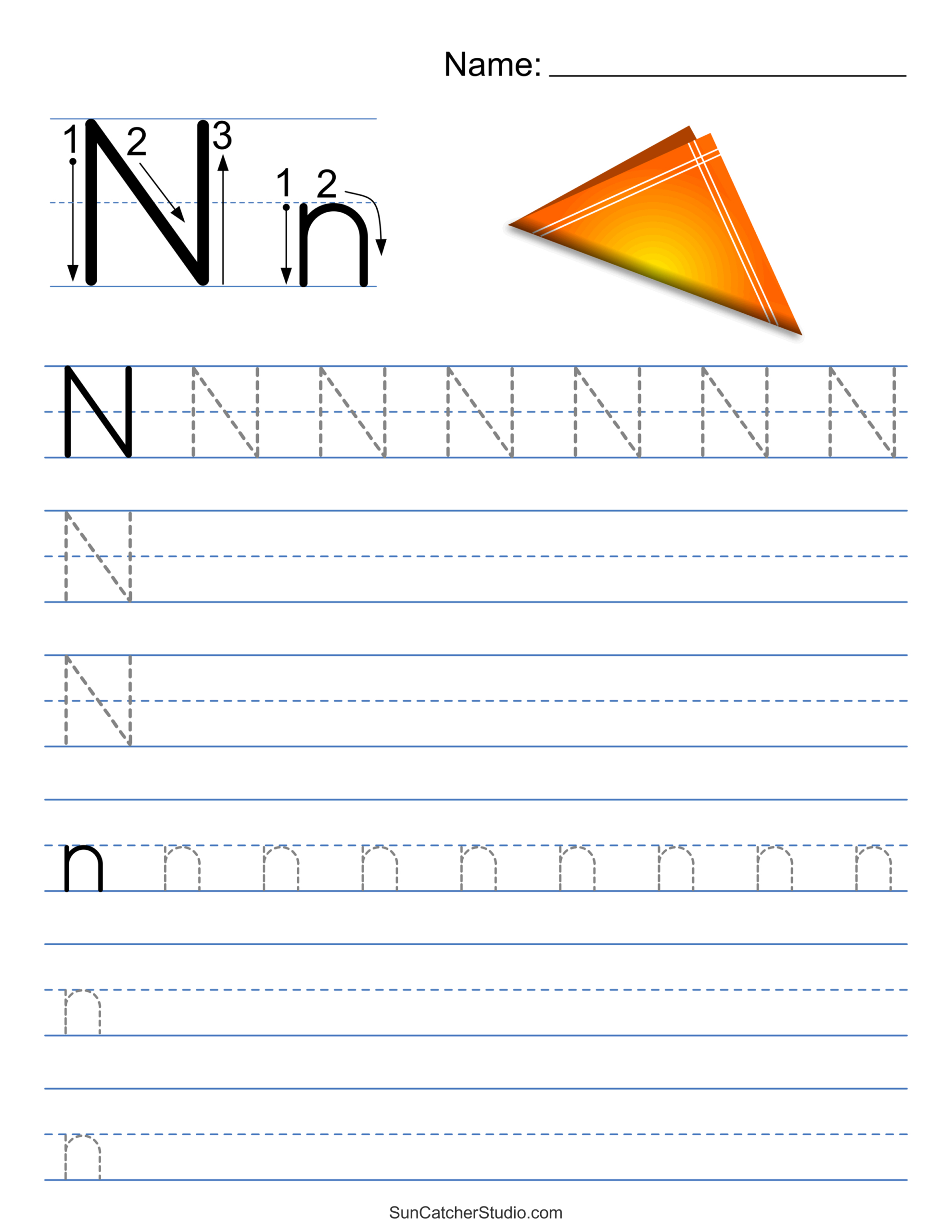 Tracing Alphabet Letters (Printable Handwriting Worksheets) – Free regarding Free Printable Letter N Tracing Worksheets Free
