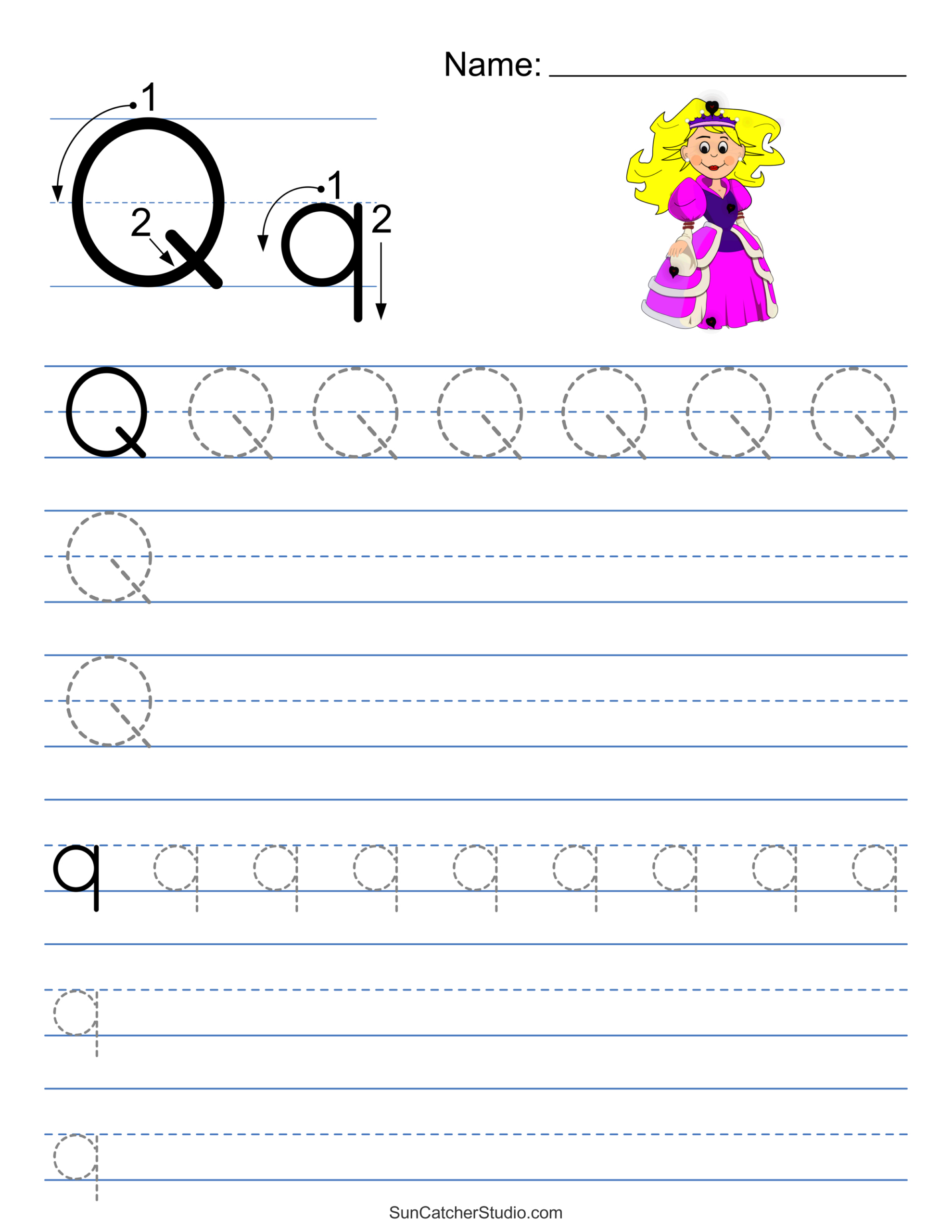Tracing Alphabet Letters (Printable Handwriting Worksheets) – Free throughout Letter Tracing And Writing Worksheets