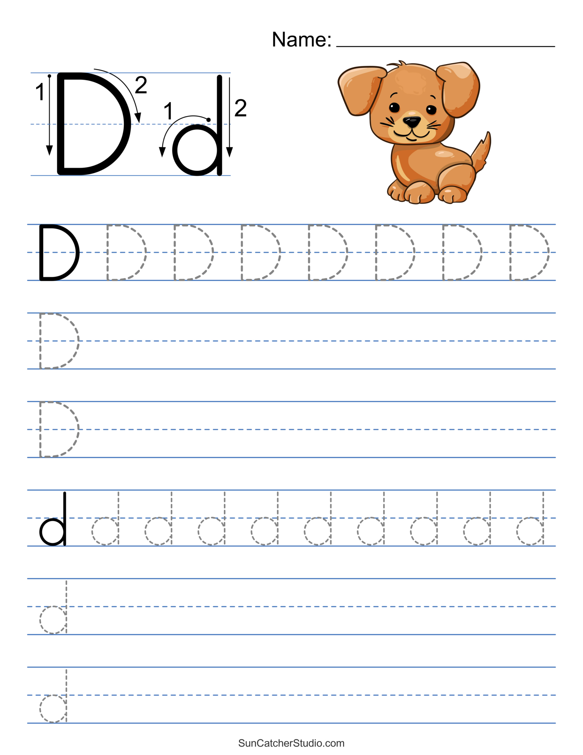Tracing Alphabet Letters (Printable Handwriting Worksheets) – Free throughout Letter Tracing Free Worksheets