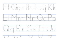 Tracing Alphabet Letters (Printable Handwriting Worksheets) – Free with Letter Dotted Tracing Worksheets