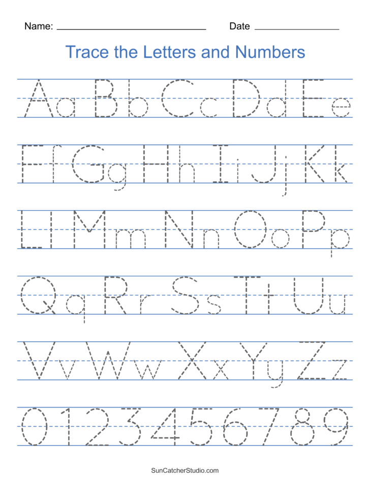 Letter Dotted Tracing Worksheets
