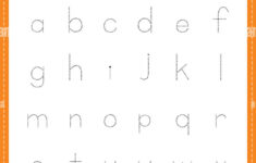 Tracing Alphabet Letters Worksheet For Kindergarten And Preschool pertaining to Letter Tracing Worksheets First Grade