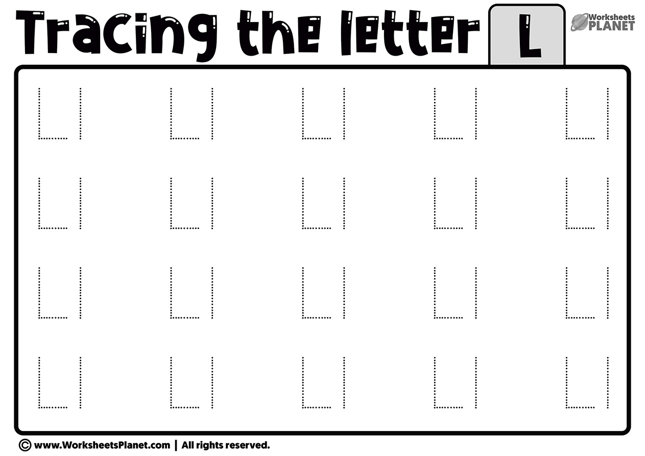 Tracing Alphabet Letters Worksheets For Kids | Ready To Print for Ll Letter Tracing