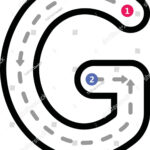Tracing Alphabet Uppercase Capital Letter G Stock Vector (Royalty With Capital Letter G Tracing Worksheets