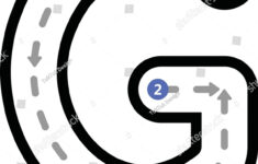Tracing Alphabet Uppercase Capital Letter G Stock Vector (Royalty with Capital Letter G Tracing Worksheets