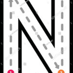 Tracing Alphabet Uppercase Capital Letter N Stock Vector (Royalty Within Capital Letter N Tracing Worksheets