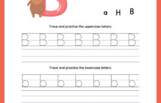 Tracing Letter B | Worksheets For Preschool inside Lowercase Letter B Tracing Worksheets