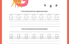 Tracing Letter G | Worksheets For Preschool with Tracing Letter G Worksheets
