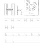 Tracing Letter H H Worksheet For Tracing Letter H Worksheets For Kindergarten