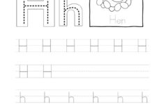Tracing Letter H H Worksheet within Letter H Tracing Worksheets Preschool