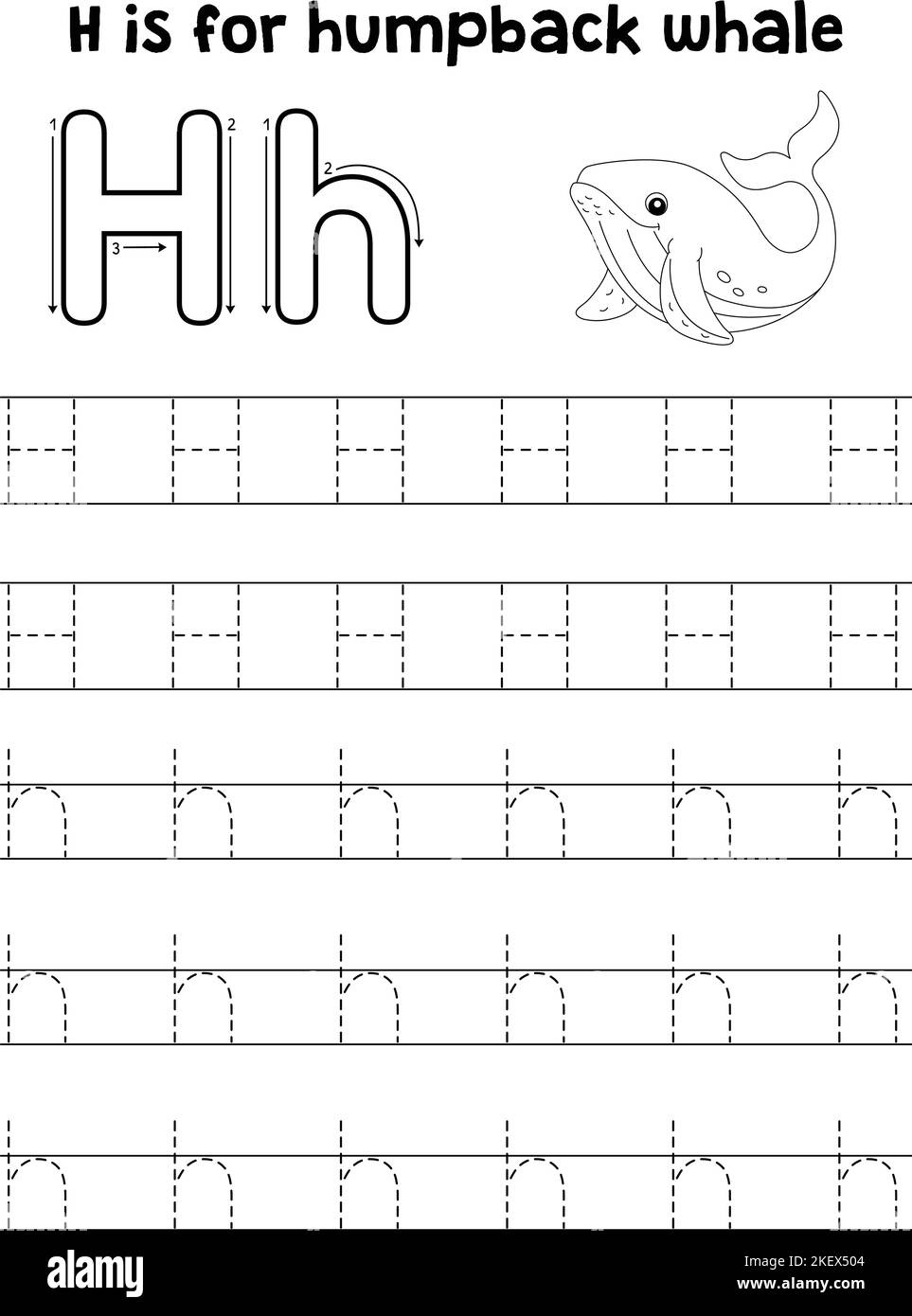 Tracing Letter H Hi-Res Stock Photography And Images - Alamy inside Letter Tracing Worksheets H