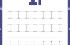 Tracing Letter I Alphabet Worksheet For Kindergarten And Preschool throughout Letter Ii Tracing Worksheets For Kindergarten