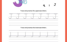 Tracing Letter J | Worksheets For Preschool with regard to Tracing Letter J Worksheets For Preschool