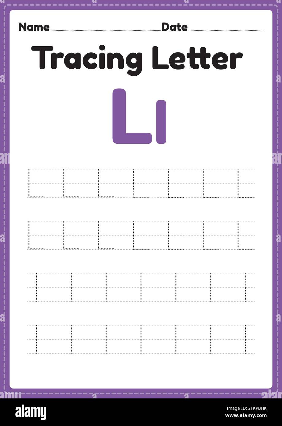 Tracing Letter L Alphabet Worksheet For Kindergarten And Preschool throughout Tracing Letter L Worksheets For Kindergarten