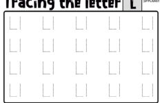 Tracing Letter L Worksheet in Trace Letter Ll