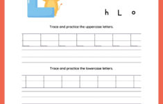 Tracing Letter L | Worksheets For Preschool for Letter L Tracing Worksheet