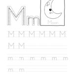 Tracing Letter M M Worksheet In Tracing Letter M Worksheets Kindergarten