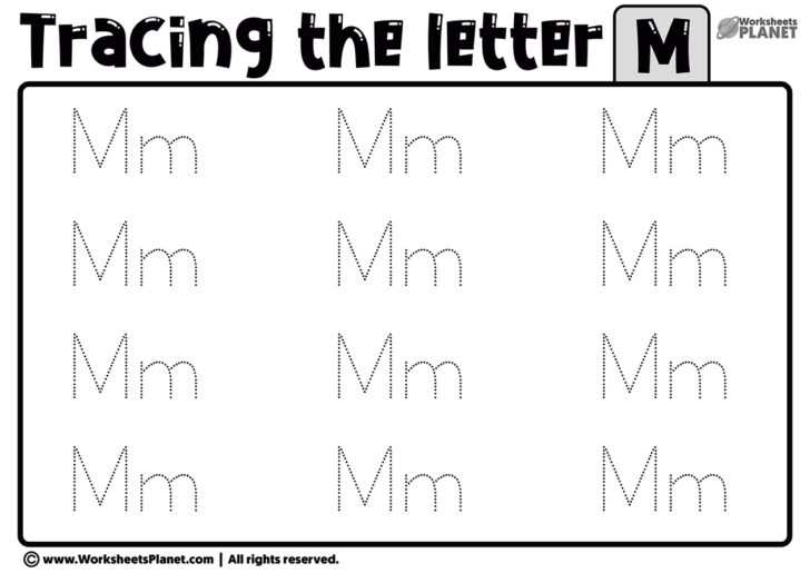 Worksheet For Tracing Letter Mm