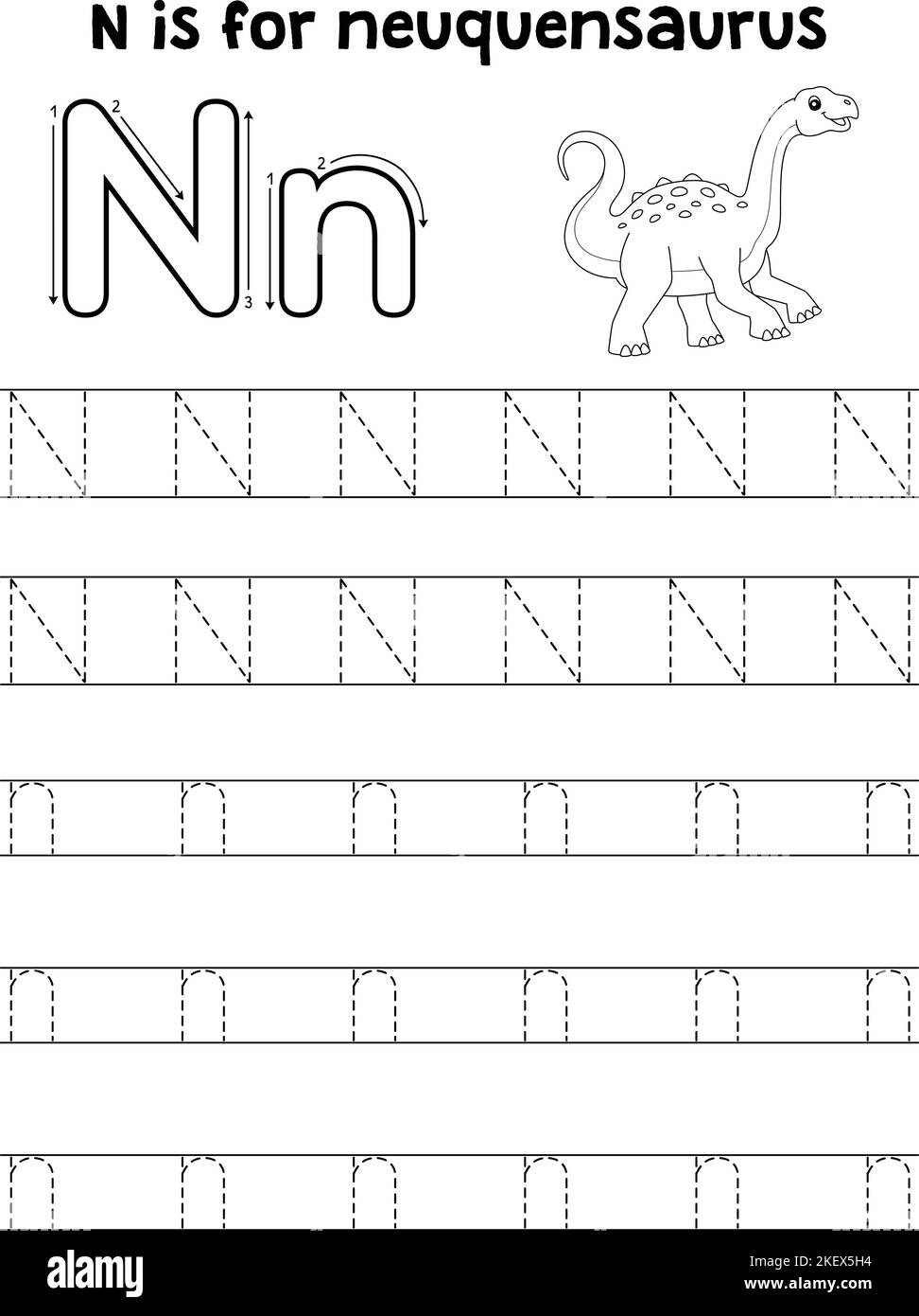 Tracing Letter N Hi-Res Stock Photography And Images - Alamy intended for Tracing Letter N Worksheets